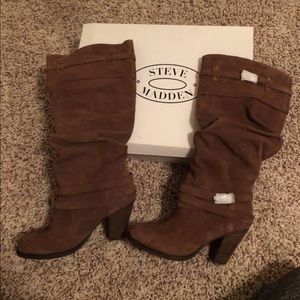 Steve Madden suede brown boots size 7.5